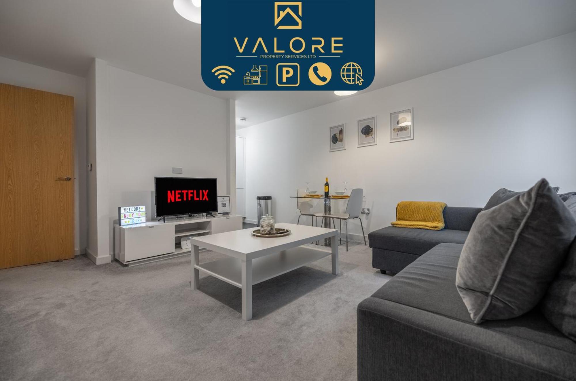 Modern 1 Bed In Central Mk, Free Parking, Smart Tv, Manhattan House By Valore Property Services Milton Keynes Exterior foto